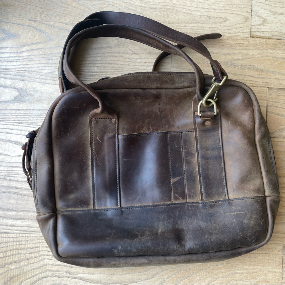 D’emploi leather briefcase / camera bag